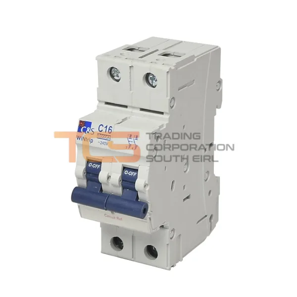 Interruptor termomagnético 2x16A 10kA 240/415V tipo C DIN